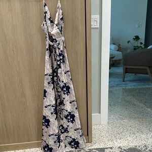 Lulu's Navy and Cream Floral XS Dress